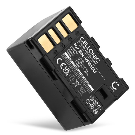 Akku kameraan JVC PX100 HM200 MG330 HM100 D728 D750 HD200 BNVF808 BNVF823 - BN-VF808 BN-VF815 BN-VF823 BN-VF915 (1500mAh, 3.7V) tuotemerkiltä CELLONIC