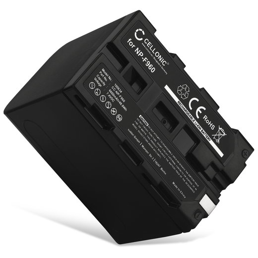 Batterie très grande capacité 6600mAh pour appareil photo Sony HDR-FX1, DSR-250, DCR-VX2000 - Remplacement modèle NP-F970 NP-F96 NP-F550 -F570 -F750 -F770