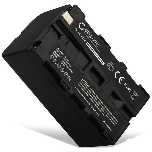 Batterie pour Sony HXR-NX100, HXR-MC2500, Z Cam E2, NEX-FS700R, NEX-FS700RH, HVR-Z1, HVR-V1, NP-F330, NP-F970 NP-F970 F96 NP-F550 F570 F750 F770 F330 (4400mAh, 7.4V) de CELLONIC