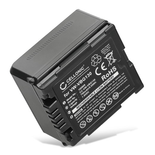 Batterij voor Panasonic HDC-SD10 SD300 SD707 SD600 SD5 SD9 HDC-TM700 SDR-H250 H20 H40 H80 HS9 750mAh van CELLONIC