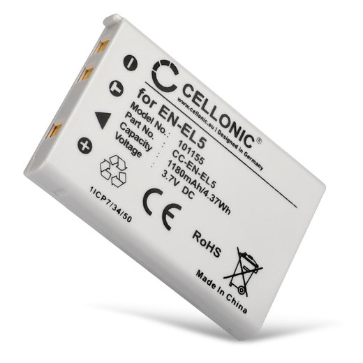 Batterie 1180mAh pour appareil photo Nikon Coolpix P530, P520, P510, P500 et autres coolpix - Remplacement modèle EN-EL5 ENEL5