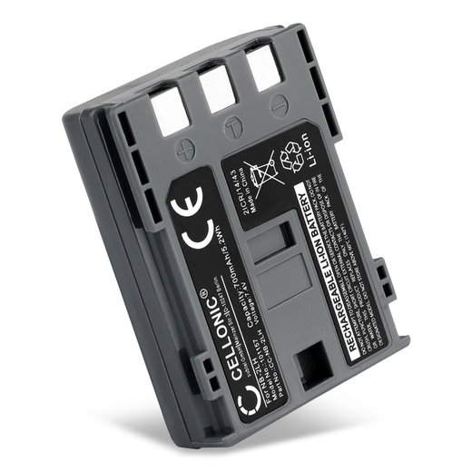 Akku kameraan Canon VIXIA HF R10, VIXIA HF R100, PowerShot G7, G9, EOS 350D, EOS400D, MD101 - NB-2L NB-2LH BP-2L5 (700mAh, 7.4V) tuotemerkiltä CELLONIC
