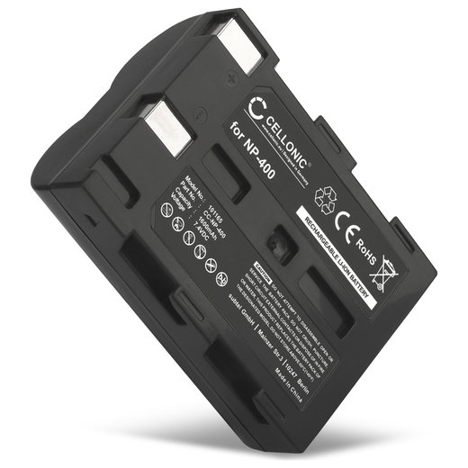 Batteria per Konica Minolta Maxxum 7D, Maxxum 5D, Dynax 7D, Dynax 5D, DiMAGE A2, DiMAGE A1, NP-400 1600mAh , marca CELLONIC, ricambi di lunga durata per macchine fotografiche e videocamere