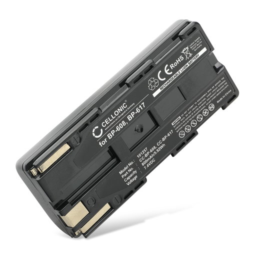 Akku für Canon PowerShot G10, G2000, PowerShot G10, GL2, EOS 300v, E1 E2 E30, ES8400v BP-608 BP-608A BP-617 (800mAh, 7.4V) von CELLONIC