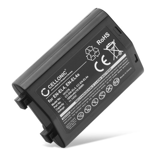 Batteria EN-EL4,EN-EL4a per fotocamera Nikon F6, D3 D3X D3s, D2 D2Xs D2X D2Hs D2H Affidabile ricambio da 1800mAh, marca subtel