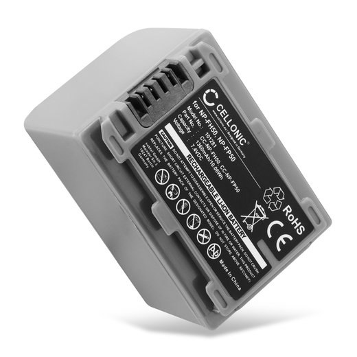 Battery for Sony DCR-DVD103, DCR-DVD105, DCR-DVD202, DCR-DVD203, DCR-DVD205, DCR-DVD304, DCR-DVD305, DCR-DVD403 NP-FP30, NP-FP50, NP-FP60, NP-FP70, NP-FP71, NP-FP90 (1360mAh, 7.4V) from CELLONIC