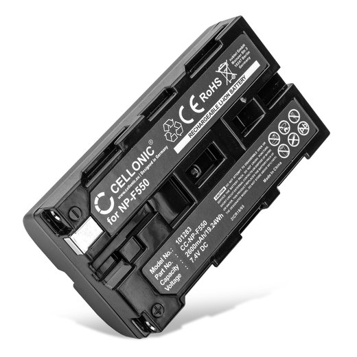 Batteria per Sony HDR-FX7e GV-D200 HDR-FX1000e NP-F550 -F330 -F75 2600mAh , marca CELLONIC