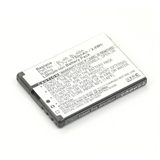 Batteria CELLONIC BL-4B per telefono Nokia 2630 / 2760 / 5000 / 6111 / 6131 / 7360 / 7370 / 7373 / N76 Ricambio affidabile da 750mAh per il tuo cellulare smartphone