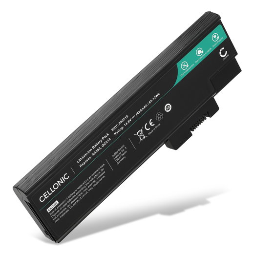 Batteria per portatile Acer Aspire 3000, 1690, 1640, 5000, TravelMate 2300, 4000, 4060, 4500, Extensa 3000, 3500 ricambio per laptop 4400mAh 14.8V 