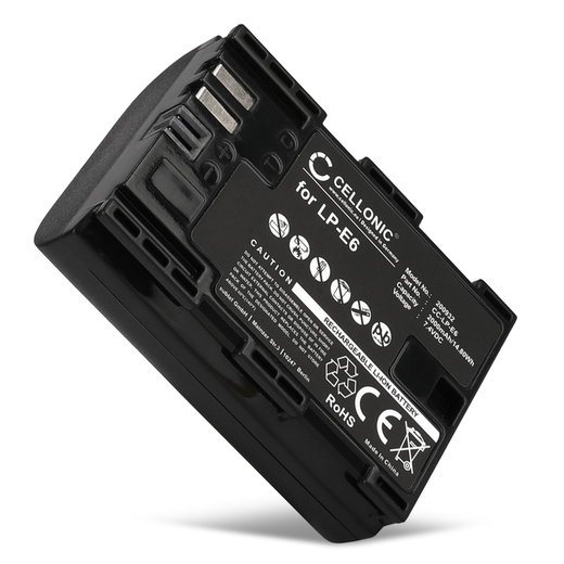 LP-E6 LP-E6N Batteri för Canon EOS 5D Mark II III IV EOS 5DS R EOS 60D 60Da EOS 6D Mark II EOS 70D EOS 7D Mark II EOS 80D, 2000mAh Kamera-ersättningsbatteri med lång batteritid