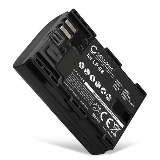 1x Batteri till Canon XC10; XC15; EOS 5D Mark II, III, IV; WFT-E5 LP-E6 LP-E6N (2000mAh, 7.4V) från CELLONIC