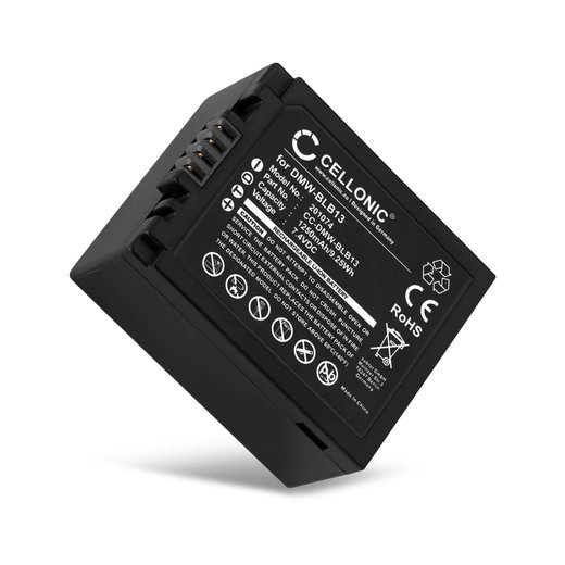 Batterie 1250mAh pour appareil photo Panasonic Lumix DMC-G1 / DMC-G2 / DMC-G10 - Remplacement modèle DMW-BLB13,-BLB13E,-BLB13GK,-BLB13PP DMW-BLB13