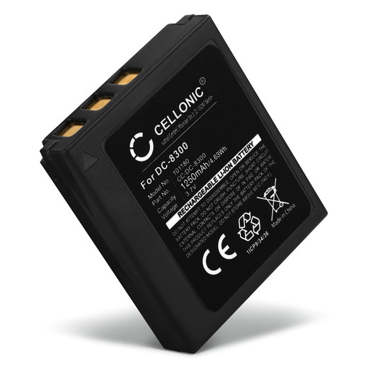 1x Battery for Rollei Compactline 150 RCP-7430XW RCP-8427XW RCP-8527X Prego 8330 DP8300 DP8330 DS-8330 02491-0028-00 02491-0028-01 (1250mAh, 3.7V) from CELLONIC
