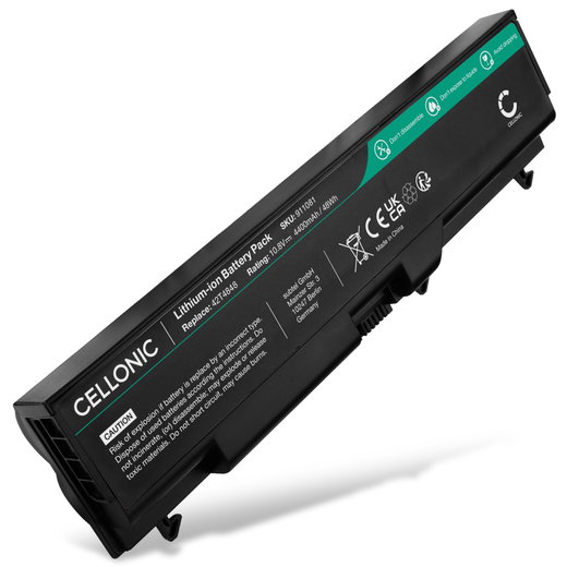 Batterie pour Lenovo ThinkPad T430, T420, T410, T510, T520, W520, Edge E520, 14, 15, E420, Lenovo 0A36302 10.8V 4400mAh de CELLONIC