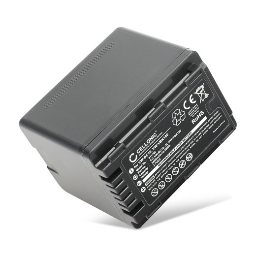 Batterij voor Panasonic VX870 SD40 TM80 SD90 SD80 SD60 HS80 SD66 V707 VBK180 VBK360 VW-BC10 VW-VBK180 VW-VBK360 VW-VBL090 Accu (3400mAh, 3.7V) van CELLONIC