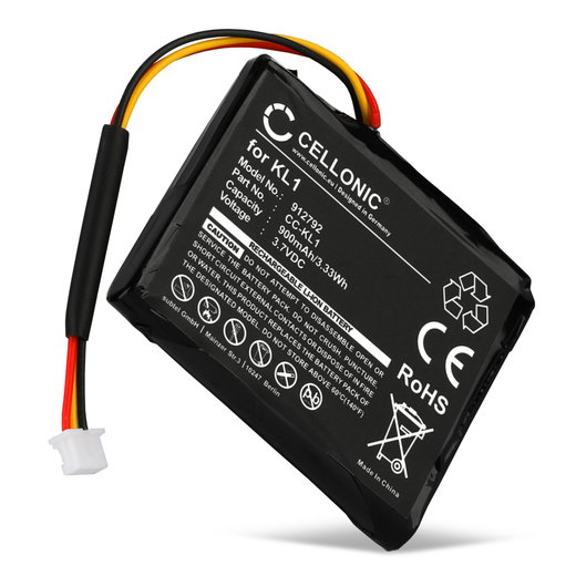 Akku navigaattoriin TomTom VIA 1405 1405M 1405T, VIA 1435 1435TM, VIA 1505 1505M 1505T, VIA 1535 - 900mAh, 3.6V - 3.7V, 6027A0114501,KL1 vaihtoakku GPS-laitteeseen
