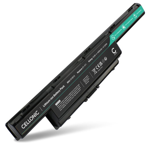 Batteri för Acer Aspire 7750G, 5750G, 5742G, 7741G, 5742, 5750, E1-731, 5741G, 5755G, Acer AS10D31 10.8V 4400mAh från CELLONIC
