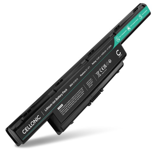 Batteria per portatile Packard Bell EasyNote TK85, LE69KB, TS11HR, TM80, TE11HC, AS10D75 ricambio per laptop 4400mAh 10.8V - 11.1V 