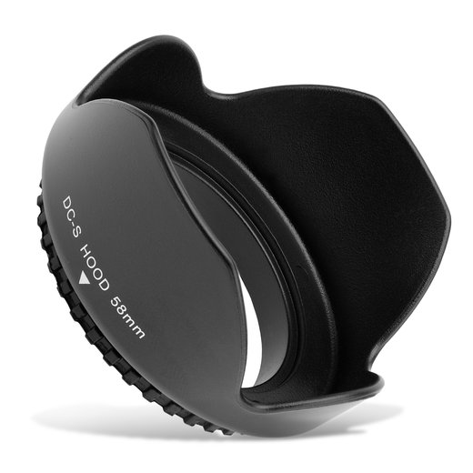 Ø 58mm Camera Ø 58mm Zonnekap voor Canon XC10, EF 24 2.8 IS USM, HF G40, EF 85mm 1.8 USM – Plastic schroefdraad Tulp / Petal Zonnekap van CELLONIC