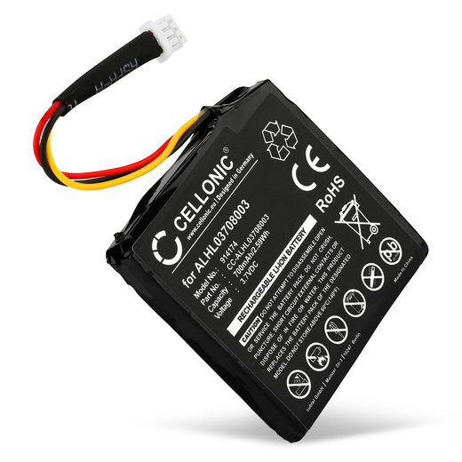 Bateria TomTom 1ICP6/34/36 AHA11108001 ALHL03708003 Quanta VF3k 700mAh - , Batería larga duración para GPS TomTom Start 20 / Start 25