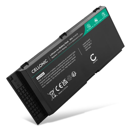 Battery for Dell Precision M6700, M4700, M6600, M4600, P22F, P10E, P21F, P13F, FV993, PG6RC 10.8V - 11.1V 6600mAh from CELLONIC