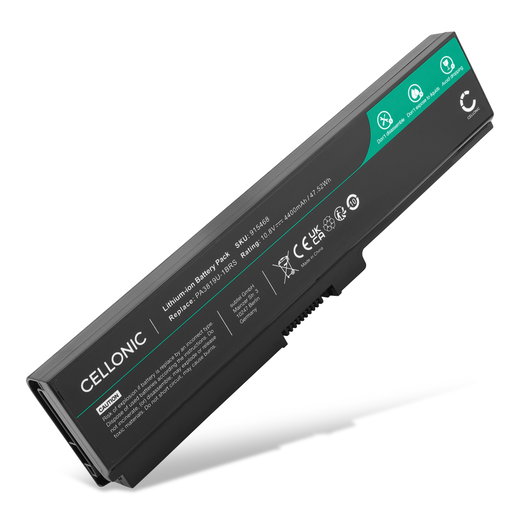 Batería Toshiba para ordenador portátil Toshiba Satellite L750, L650, L655, L750D, L670D, A660, L770, L735, PA3817U, PABAS228 4400mAh 10.8V - 11.1V  de CELLONIC
