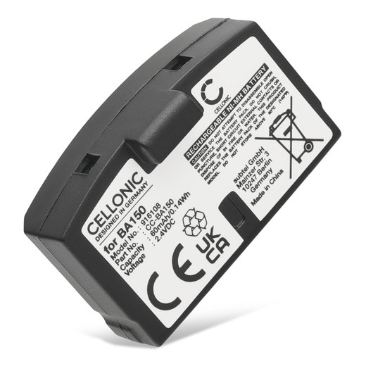 Batterie Sennheiser RS 400, 65, 2400, HDR 60 (RS 60), 4 (RS 4), 40 (RS 40), 65 (RS 65), 45 (RS 45) BA 152, BA 151, BA 150 (60mAh, 2.4V) de CELLONIC