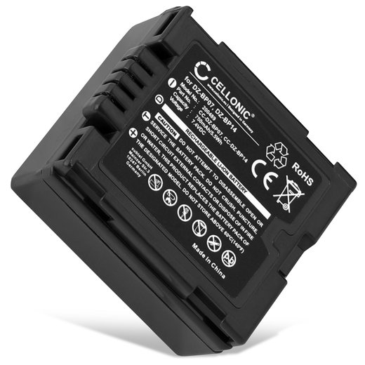 Bateria Panasonic CGA-DU06 CGA-DU07 CGA-DU12 CGA-DU14 750mAh - , Batería recargable para camaras Panasonic NV-GS10 NV-GS120 NV-GS140 NV-GS150 NV-GS158 NV-GS180 NV-GS188 NV-GS200