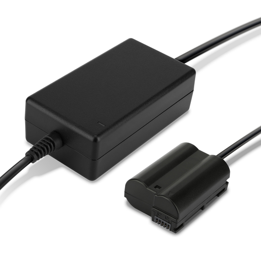 Power Supply for Nikon 1 V1 D500 D600 D610 D7000 D7100 D7200 D750 D7500 D800 D800E D810 D810A D810E D850 Digital SLR D800 DL18-50 DL24-500 DL24-85 Z 5 AC Adapter EH-5 + EP-5B, EH-5a EH-5b EH-5c DC Coupler - Dummy Battery - Battery Eliminator from CELLONIC