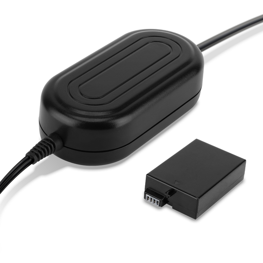Vervangende AC adapter voor Canon EOS 700D 600D 550D 650D, EOS Rebel T3i AC-adapter ACK-E8 (CA-PS700 + DR-E8) DC-koppeling – Dummybatterij  van CELLONIC