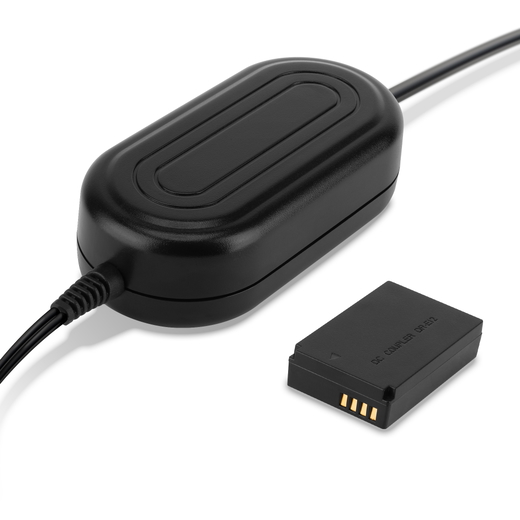 Vervangende AC adapter voor Canon EOS M EOS M10 EOS M100 EOS M50 Mark II (CA-PS700 + DR-E12) AC-adapter ACK-E12 DC-koppeling – Dummybatterij – Batterij-eliminator van CELLONIC