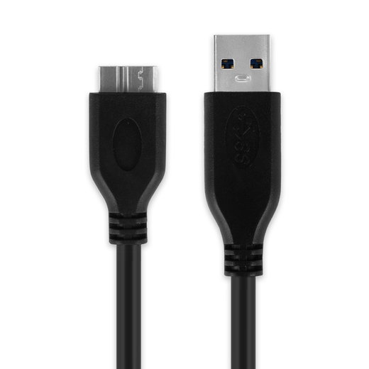Micro USB 3.0 Kabel für Samsung Galaxy S5 (SM-G900), Galaxy Note 3 (SM-N900) Handy Ladekabel - 1m 1A PVC schwarz - Datenkabel für Smartphone