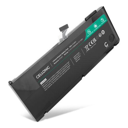 Battery for Apple MacBook Pro 15 - A1286 - Mid 2009, Pro 15” MB985LL/A, Pro 15” MB985ZP/A, Pro 15" MC118, Apple A1321, 661-5211, 661-5476 11.1V 5200mAh from CELLONIC