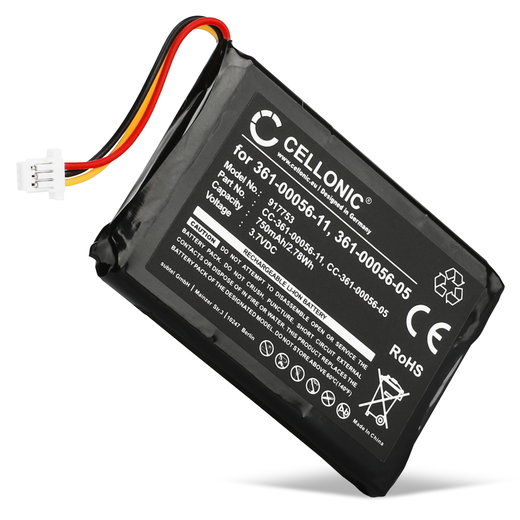  Akku Garmin Camper 770 LMT-D, Nüvi 42, 40, 52, 55, 56, 66, 68, 2689 (LM, LT, LMT) navigaattoriin -  (750mAh, 3.7V)  tuotemerkiltä CELLONIC