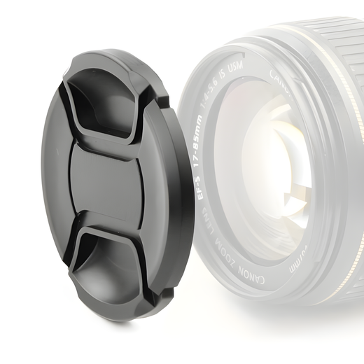 Linssin suojus (etuosa) for Ø 40.5mm - Canon, Nikon, Fujifilm, Olympus, Sony, Panasonic, Pentax, Snap On: Inside handle / Central Pinch Suojus Kansi