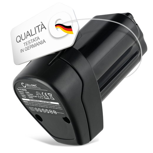 Batteria 6.25439, 625439000 per attrezzo Metabo Powermaxx BS/ BS Basic/ BS Quick/ BS Quick Pro/ ASE, KPA 10.8 600 Affidabile batteria di ricambio da 1.5Ah ioni di litio senza effetto memoria per utensili Metabo
