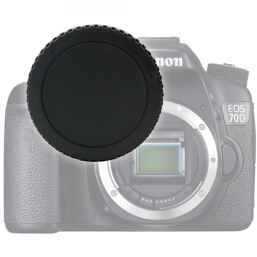 Kameran suojus Canon EOS 70D, EOS 7D, EOS 6D, EOS 700D, EOS 100D.., EOS Rebel (RF-3) kameraan - Musta kameran runkotulppa, Muovi, bajonetti EOS EF, EF-S Mount