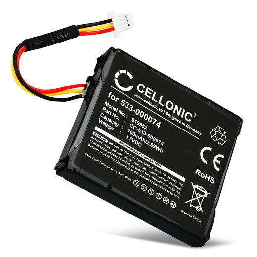 CELLONIC Logitech 533-000074 Ersättningsbatteri för Logitech F540, G930 headset / hörlurar med 700mAh, 3.7V - reservbatteri
