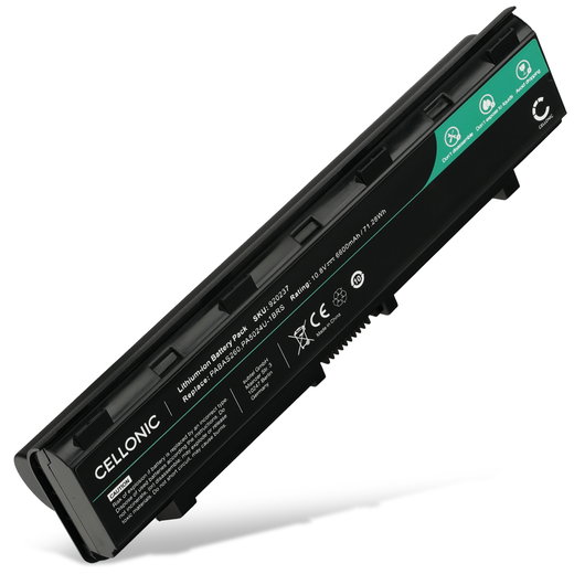 Batería Toshiba para ordenador portátil Toshiba Satellite C50-A, C855, C855D, Pro C850, Pro C850D, L850, L850D, C870, C870D, L830, P845t, PABAS260 6600mAh 10.8V  de CELLONIC