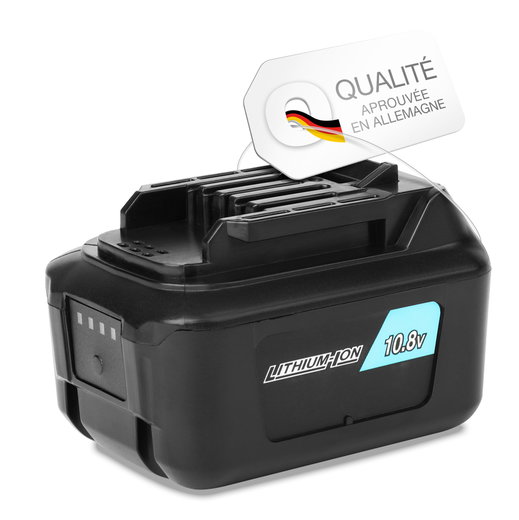 Batterie pour Makita DMR107, DMR110, DT03, DF333DSAE, HP333DSAX1, DF333DSAE, DMR108, HS301DZ, SK105DZ, DF331D, MP100DZ (BL1021B, BL1041B , BL1040B, BL1015, BL1016) 10.8V Li Ion 4Ah de CELLONIC