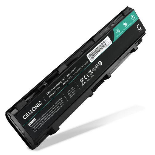 Batteri för Toshiba Satellite C55-A, C50, C70, C50D-A, C50-A, C55D, Toshiba PABAS272 10.8V 4400mAh från CELLONIC