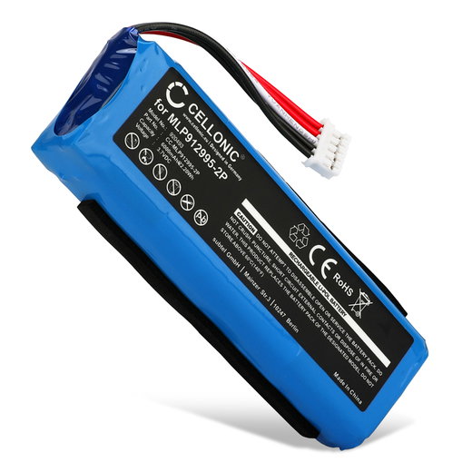 Batería para JBL Charge 2 plus - Batería GSP1029102 / MLP912995-2P de larga duración y gran capacidad 6000mAh para altavoces portátiles JBL Charge de CELLONIC