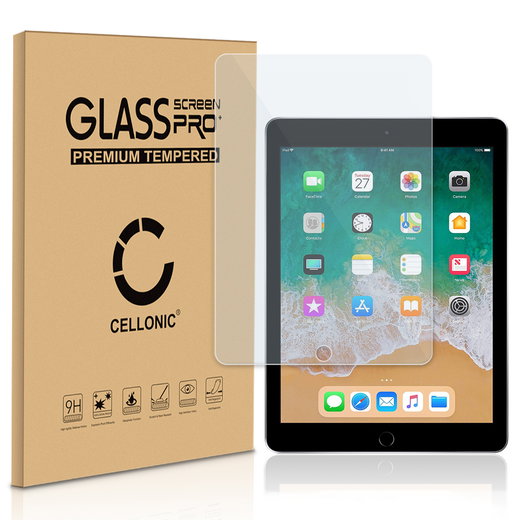 CELLONIC Screen Protector for iPad Air 2 / iPad Pro 9.7" / iPad 5 / iPad 6 Tablet Screen Cover Film - 2.5D 0,33mm Full Glue 9H Tempered Glass Display Screen Guard Crystal Clear