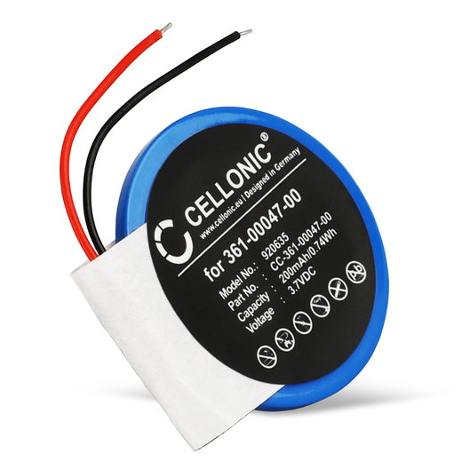 Akku älykelloon Garmin Forerunner 210, 110, S1 / Approach S4, S3, S2, S1 - 200mAh, 3.6V - 3.7V, 361-00047-00 361-00064-00 vaihtoakku