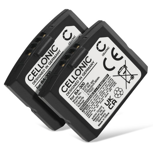 2x CELLONIC BA300,BA 300 Ersättningsbatteri för Sennheiser RS 4200 RR 4200 RR 840 RI 410 IS 410 HDI 830, Sennheiser Set 840 TV Set 840-S Set 900 Set 830 headset / hörlurar med 150mAh, 3.7V - reservbatteri