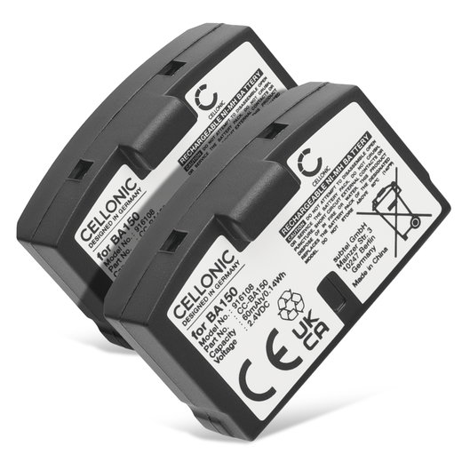 2x Batterie BA 150,BA 151,BA 152 60mAh pour casque audio Sennheiser RS 400, RI 50, HDR 60, HDR 4, RR 820, HDR 65, HDR 40