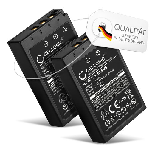 2x Akku Olympus OM-D E-M10 Mark II, III, IV, Pen E-P3, E-PL6, E-PL7, E-PL8, Stylus 1 von CELLONIC