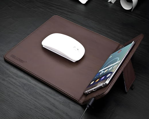 CELLONIC Mauspad + Wireless Ladegerät für Qi-fähige Smartphones, iPhone Galaxy Nexus Huawei Induktionsladegerät Ladestation Ladepad kabelloses Laden induktiv Wireless Charger Ladematte Mausunterlage