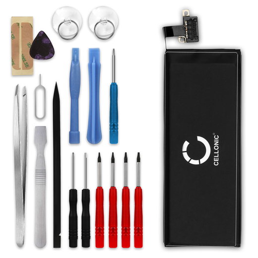 Batteria CELLONIC 616-0579 per Apple iPhone 4S (A1387 / A1431 / A1387) Ricambio da 1350mAh + Set di strumento Sostituzione facile con utensili adatti e duraturi