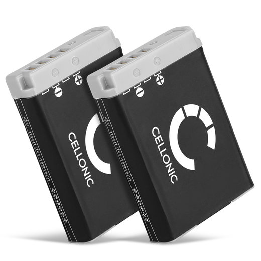 2x Akku für Canon PowerShot G7 X Mark II G1x Mark III G5 X G9 X Mark II PowerShot SX740 HS NB-13L (1010mAh, 3.6V) von CELLONIC
